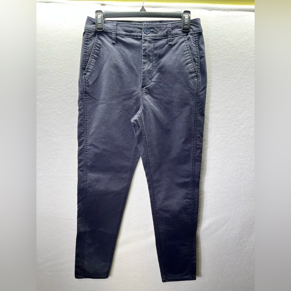 Old Navy Khaki Chino Pants Womens‎ 4 Bluish Gray Dress Pant Casual Office 2563